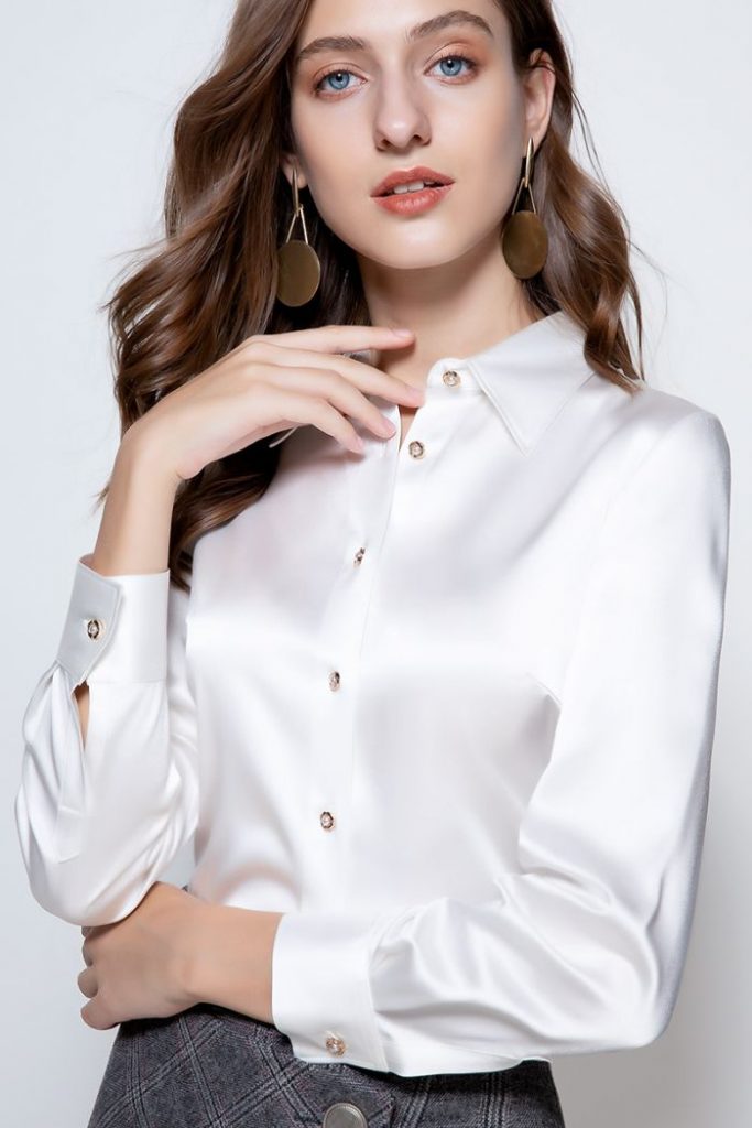 White Silk Blouse